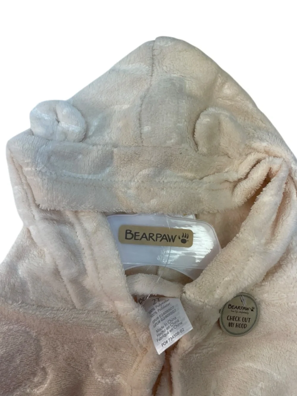 Bearpaw Plush Bathrobe Beige